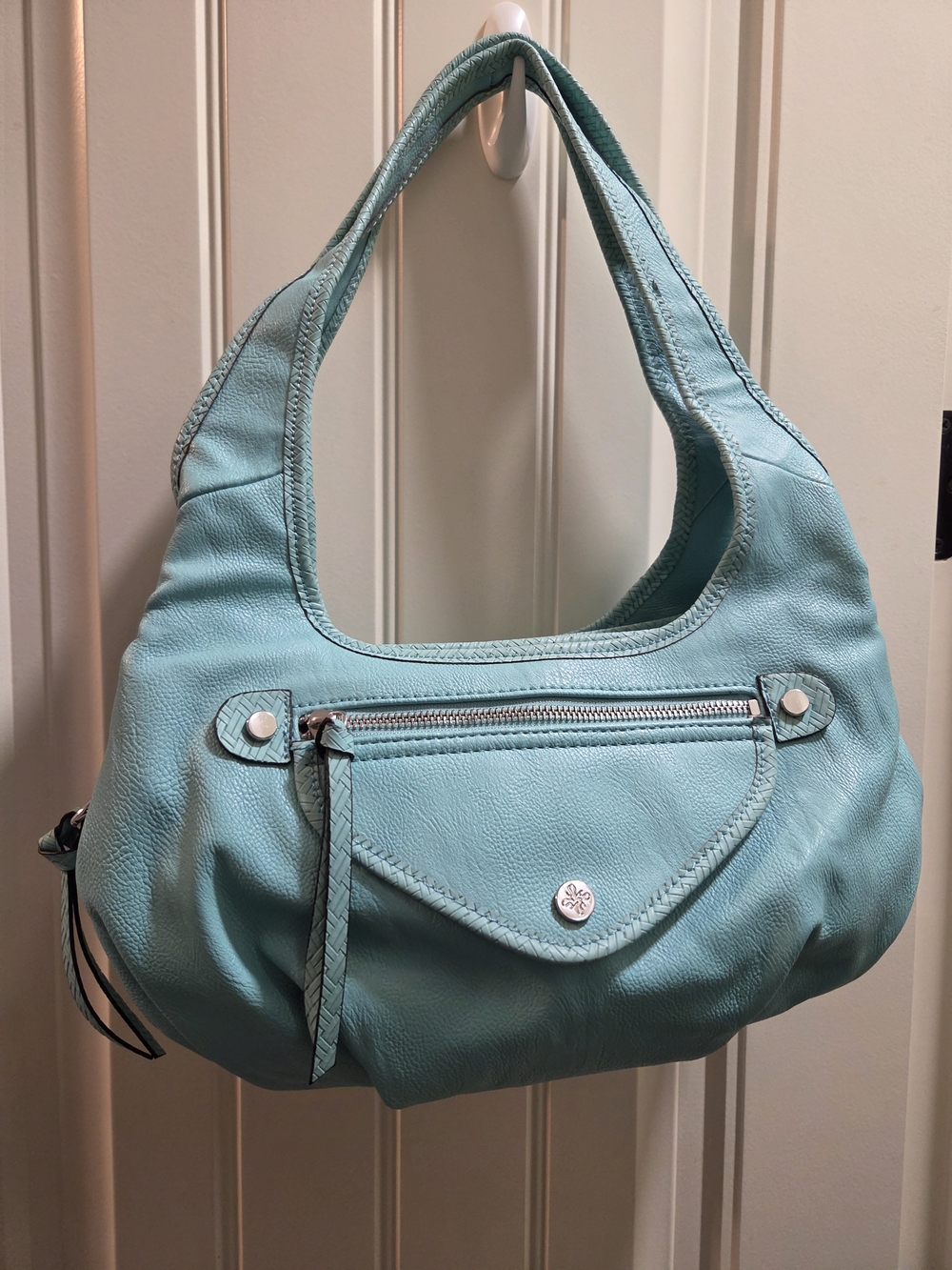 Simpky Vera Wang Mint Leather Shoulder Bag - Unbranded